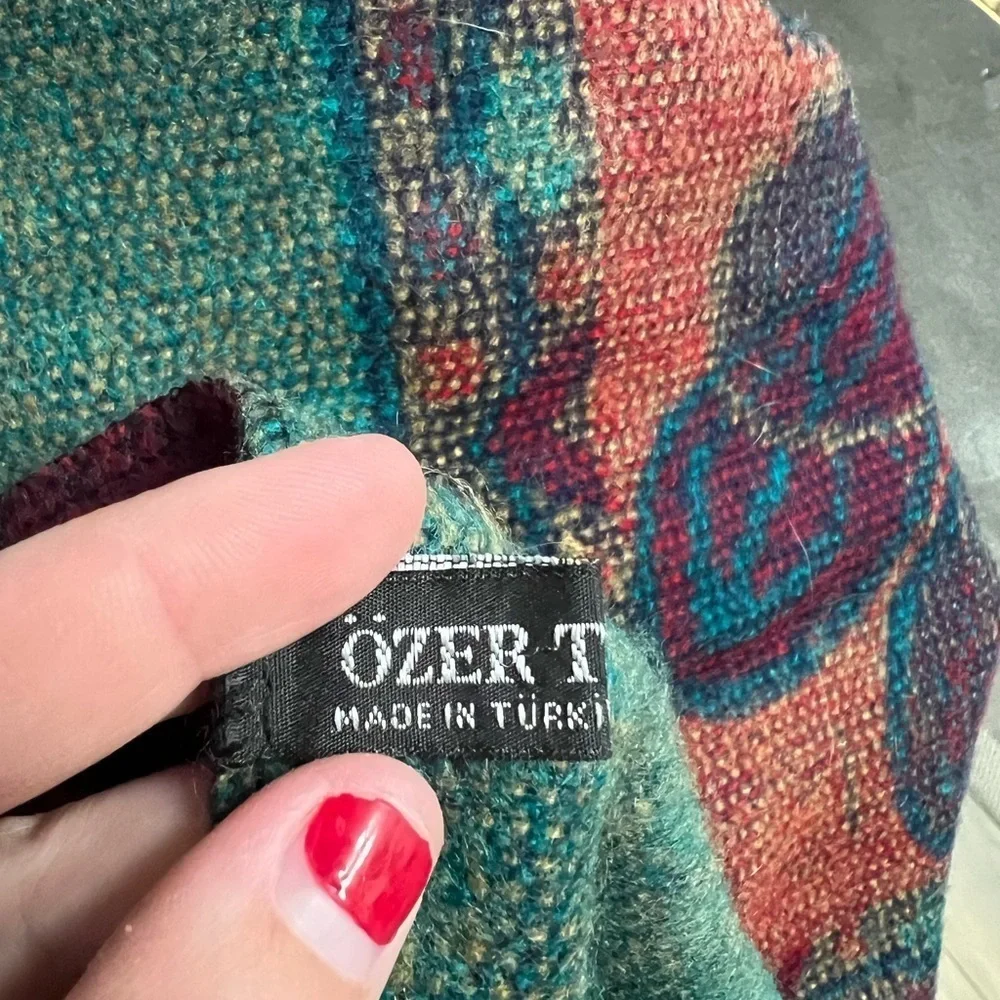 Paisley colorful square Shaw scarf made in turkey